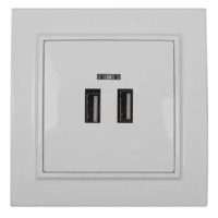Розетка USB (2 порта) Electro House белая Enzo